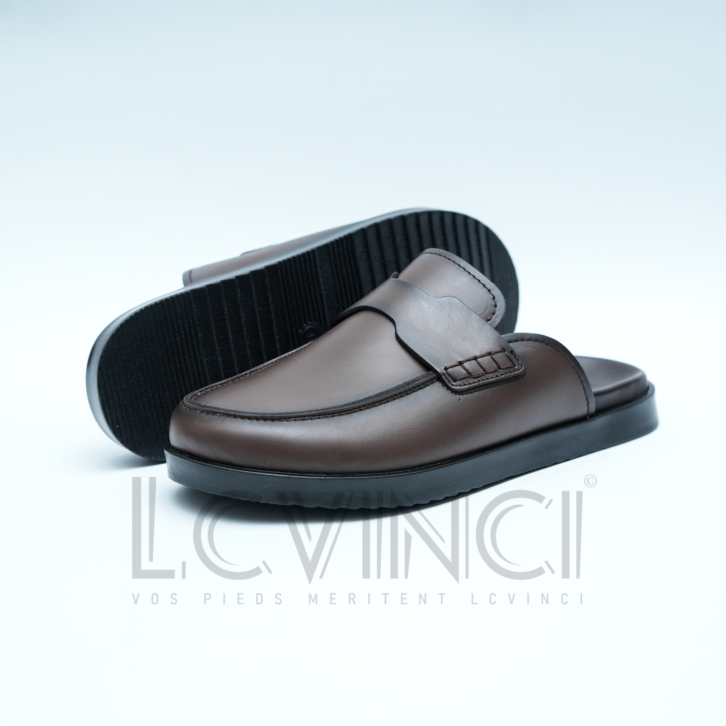 Sabot en Cuir Tabac – Esprit Hermès