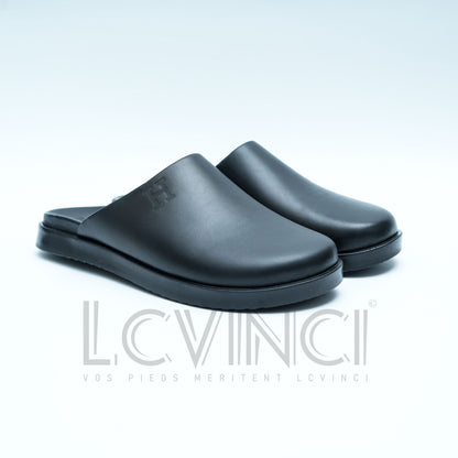 Sabot en Cuir Bleu – Esprit Hermès (LC3)