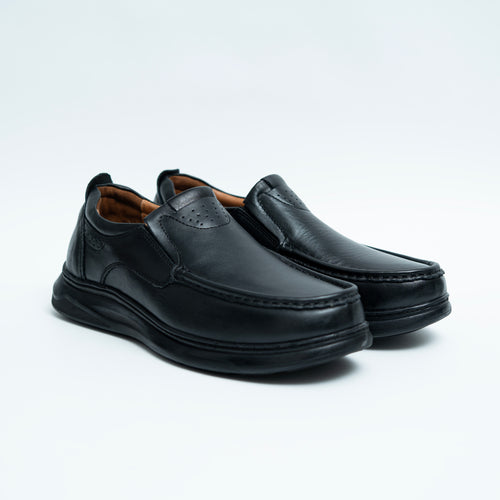 Chaussure en Cuir Noir– Élégance & Bien-être Médical (LC4)