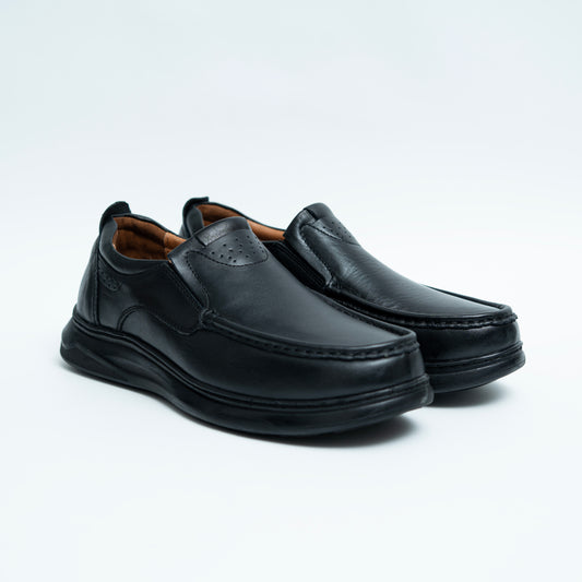 Chaussure en Cuir Noir– Élégance & Bien-être Médical (LC4)
