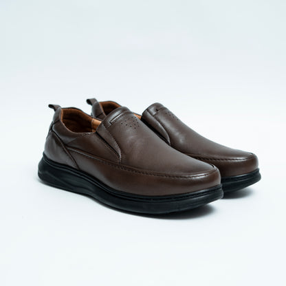 Chaussure en Cuir Marron Élégance & Confort  (LC5)