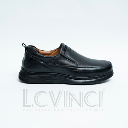 Chaussure en Cuir Noir  Élégance & Confort  (LC5)