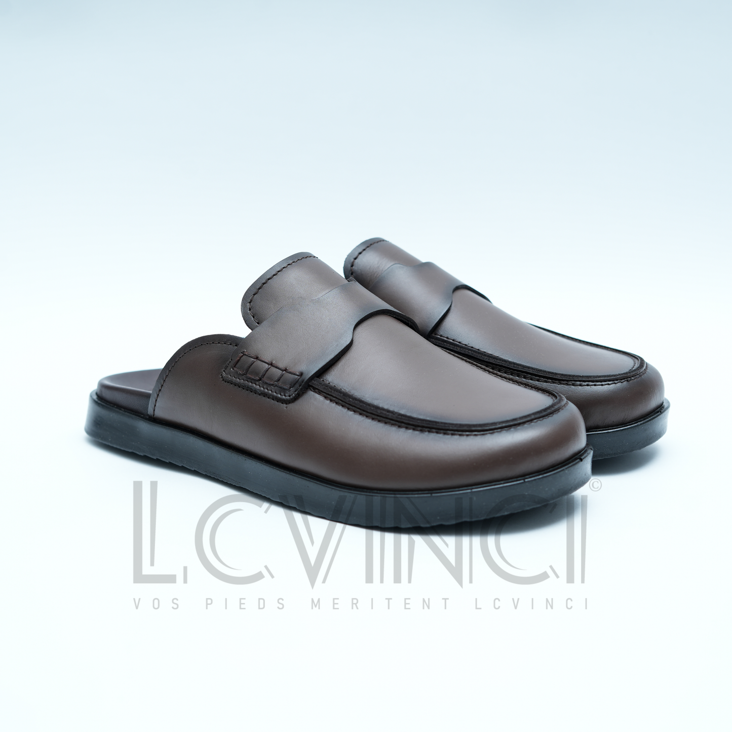 Sabot en Cuir Tabac – Esprit Hermès