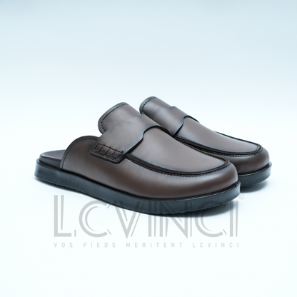 Sabot en Cuir Tabac – Esprit Hermès
