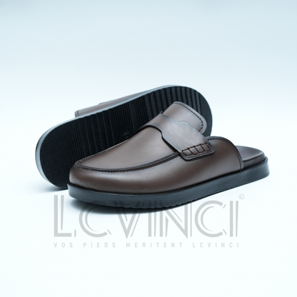 Sabot en Cuir Tabac – Esprit Hermès
