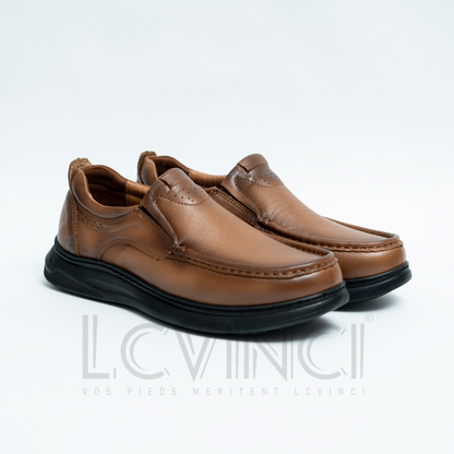 Chaussure en Cuir Noir– Élégance & Bien-être Médical (LC4)