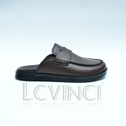 Sabot en Cuir Tabac – Esprit Hermès