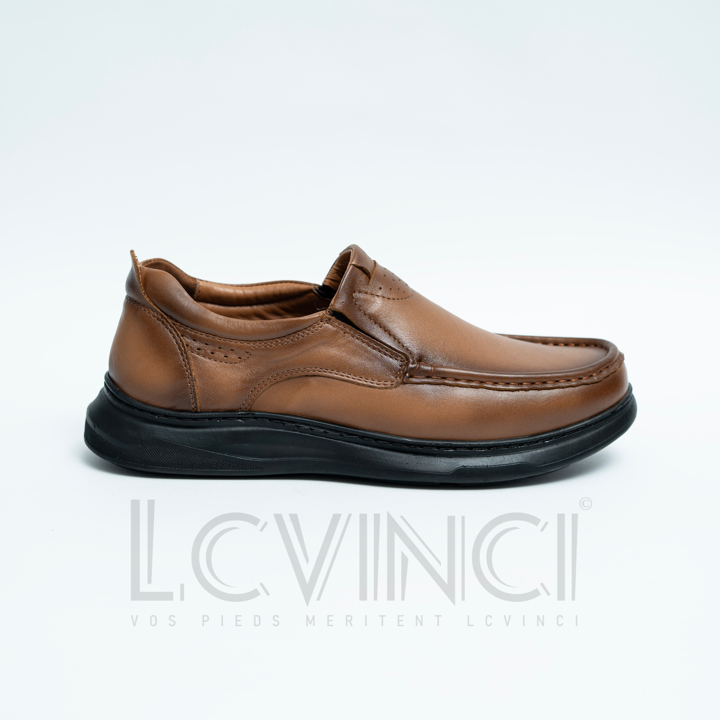 Chaussure en Cuir Noir– Élégance & Bien-être Médical (LC4)
