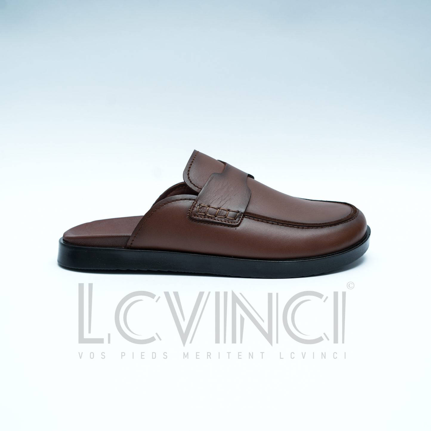 Sabot en Cuir Tabac – Esprit Hermès