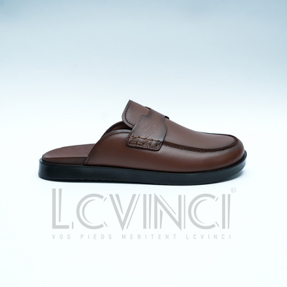 Sabot en Cuir Tabac – Esprit Hermès