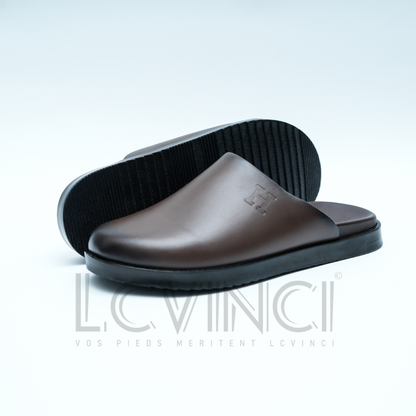 Sabot en Cuir Bleu – Esprit Hermès (LC3)
