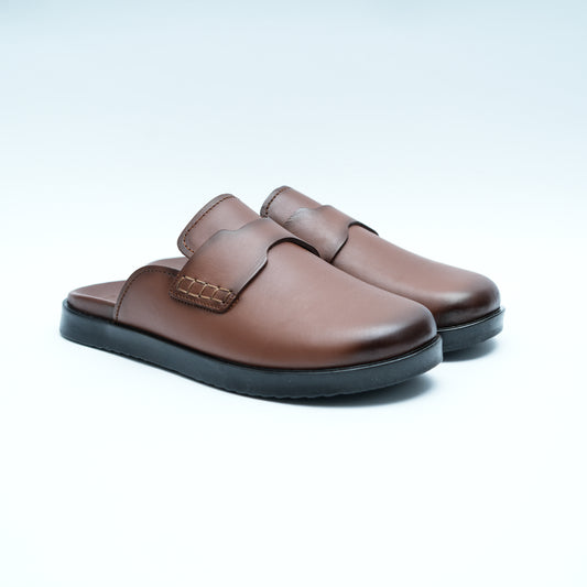 Sabot en Cuir Tabac– Esprit Hermès (LC2)