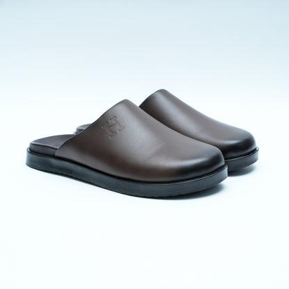 Sabot en Cuir Marron – Esprit Hermès (LC3)