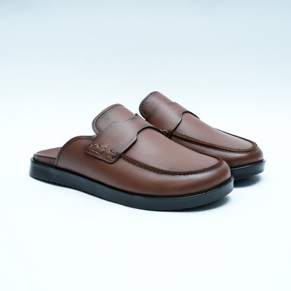 Sabot en Cuir Tabac – Esprit Hermès