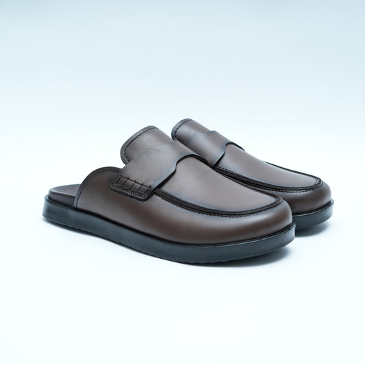 Sabot en Cuir Marron – Esprit Hermès